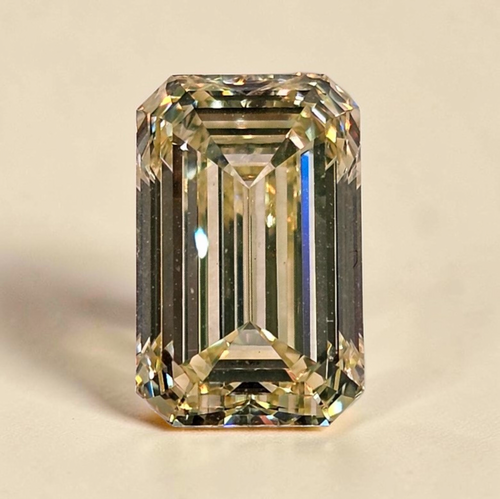 2.5ct Light Yellow Emerald Cut Diamond