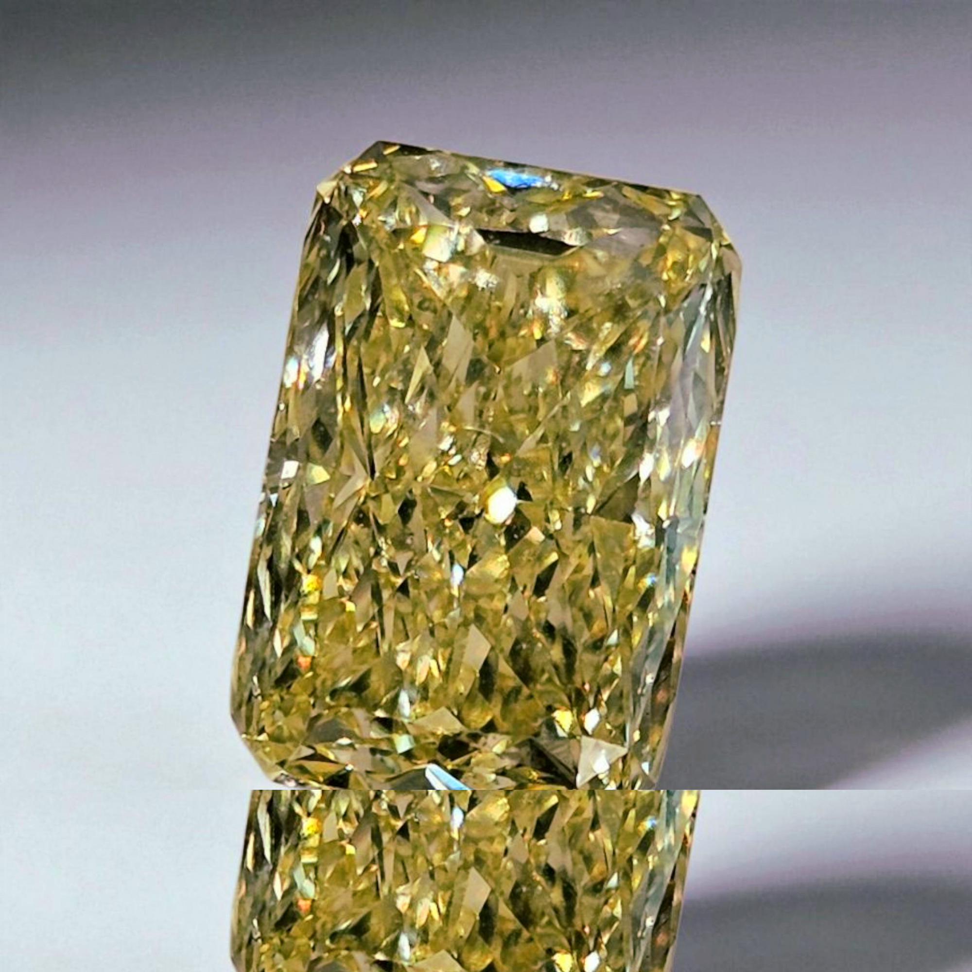3.26ct Fancy Yellow Elongated Radiant diamond loose stone, handcrafted by Rare Colors by Namdar