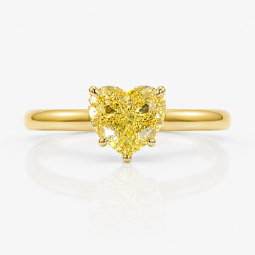 3ct Fancy Yellow Heart Diamond Engagement Ring