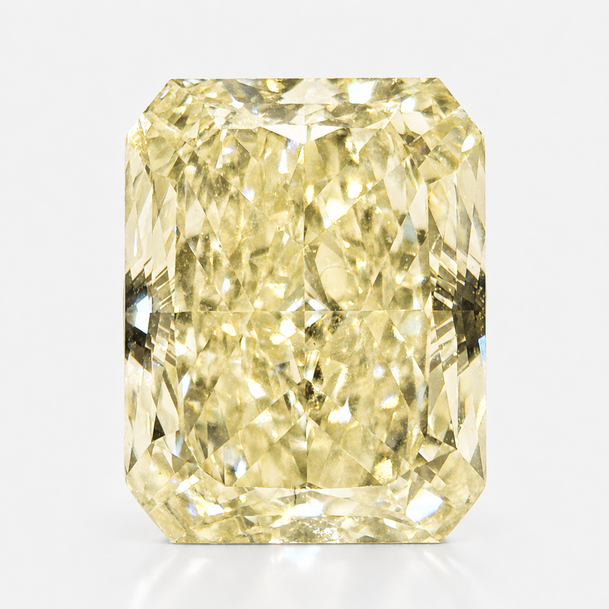 6.01ct Light Yellow Elongated Radiant diamond loose stone, handcrafted by Rare Colors by Namdar