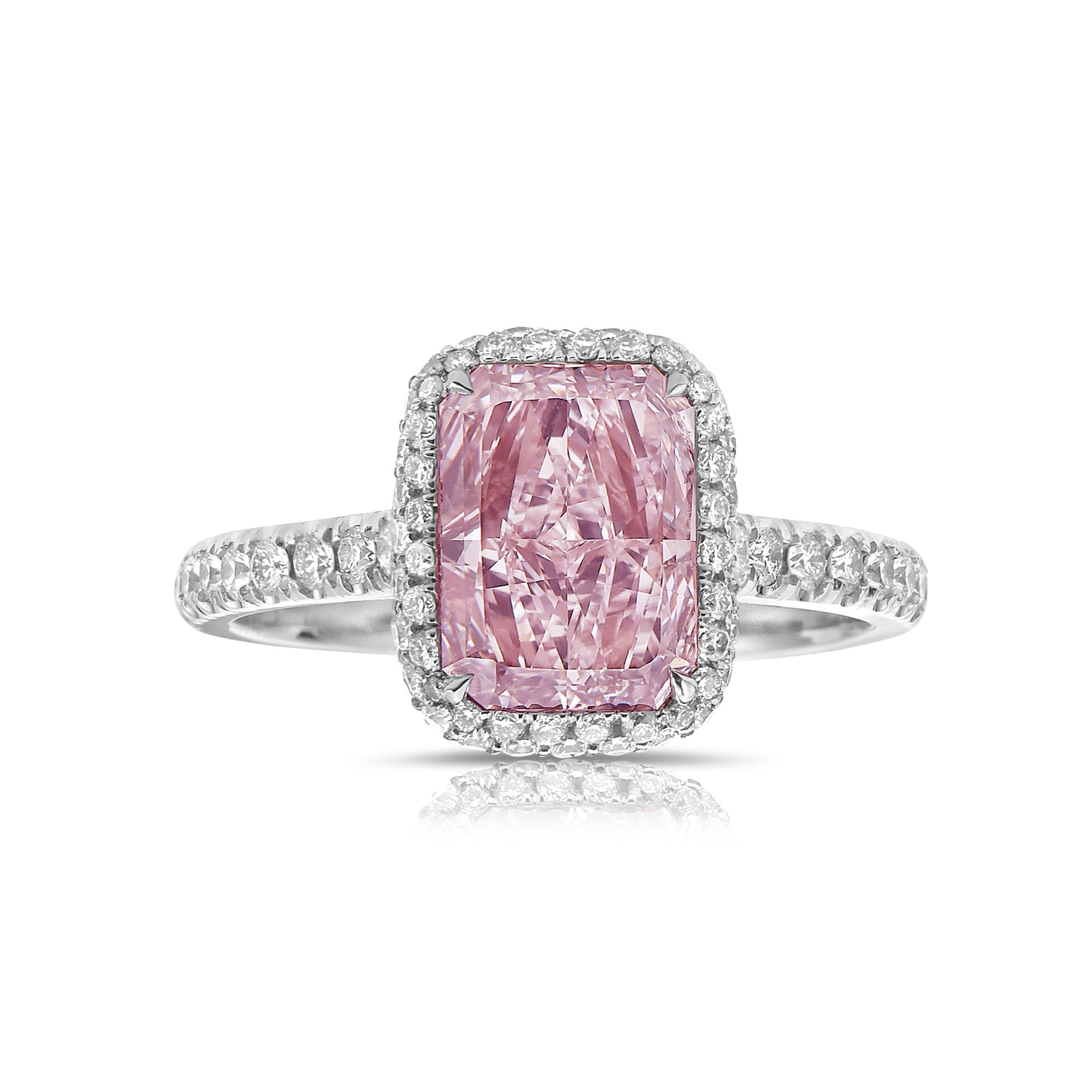 Rare Colors by Namdar 2ct Light Pink Elongated Radiant diamond engagement ring, New York City