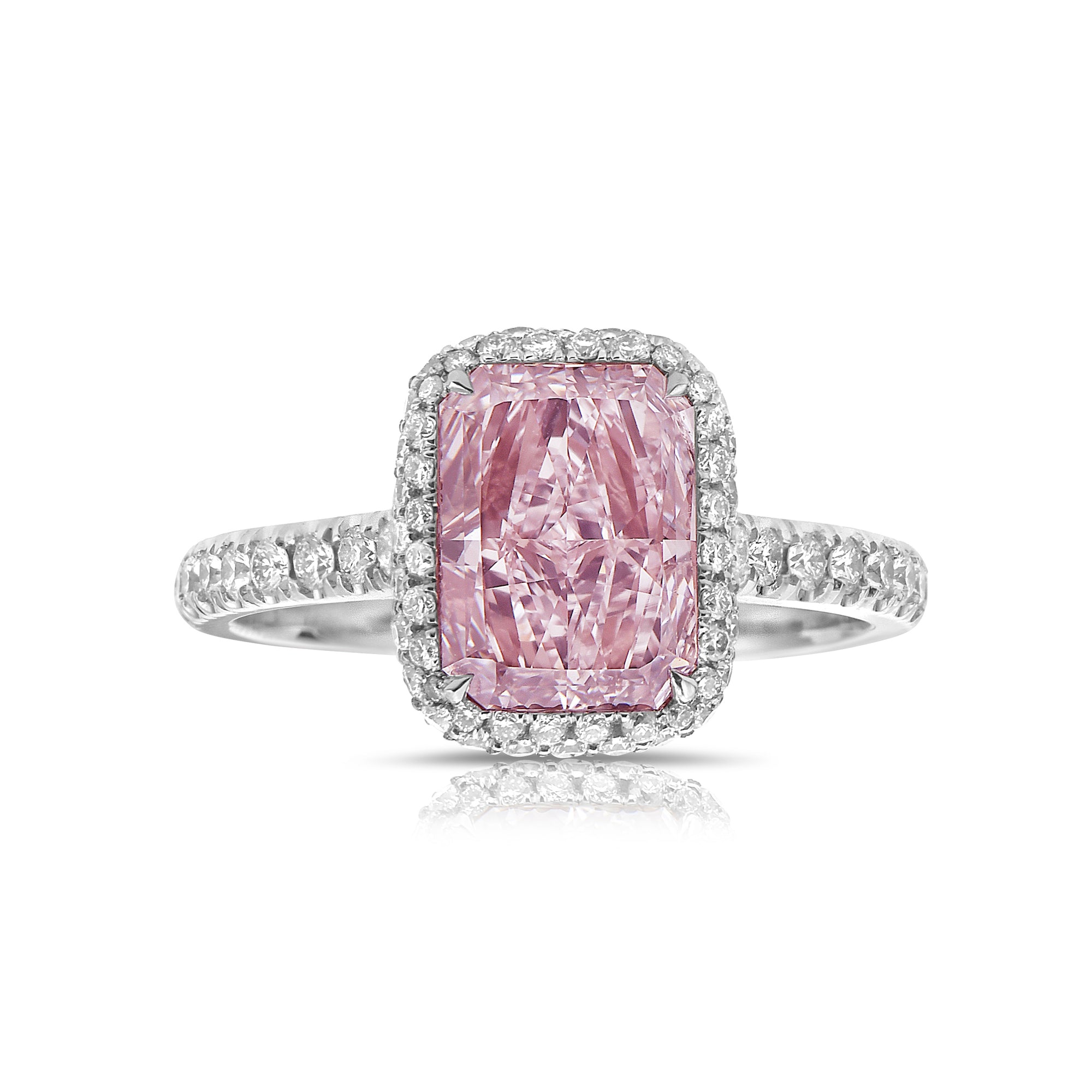 Rare Colors by Namdar 2ct Light Pink Elongated Radiant diamond engagement ring, New York City