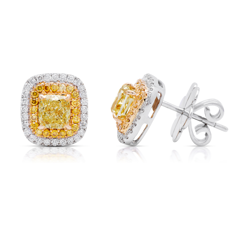1.38ct Fancy Yellow diamond fine jewelry by Rare Colors by Namdar, New York City