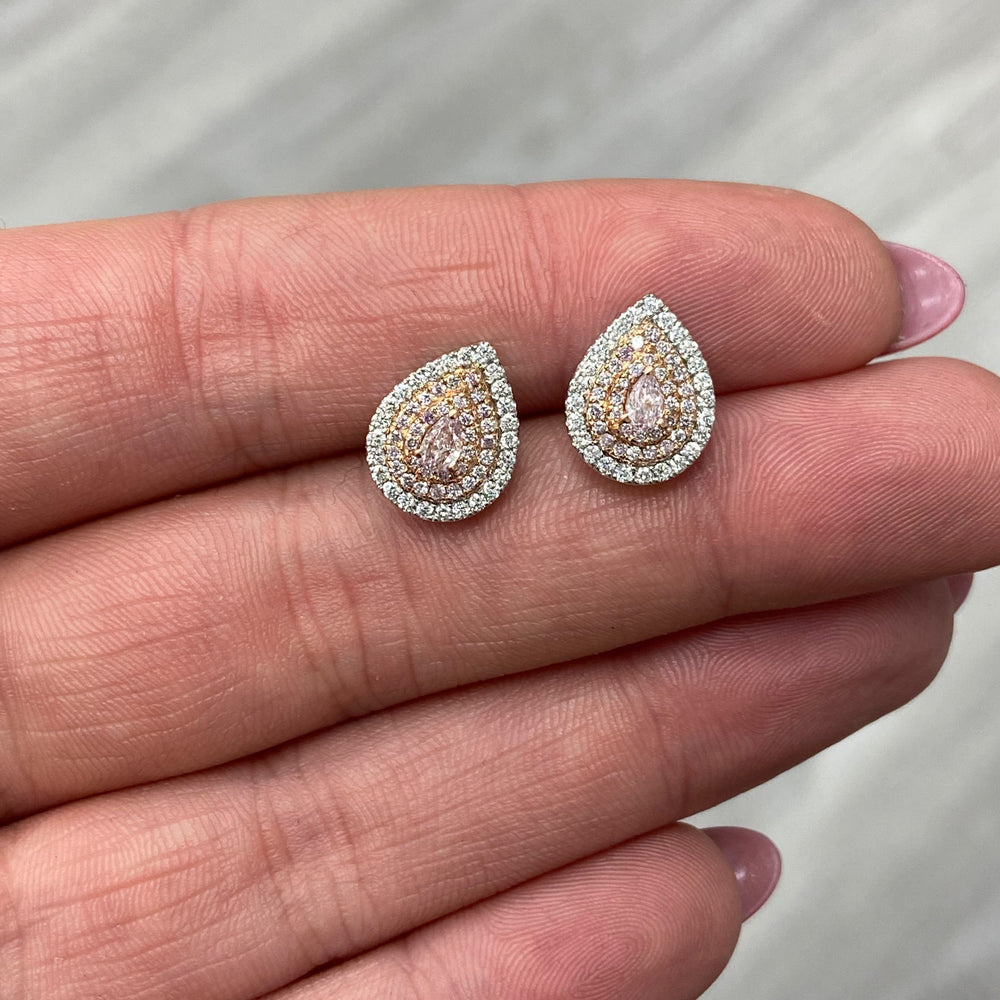 Rare Colors by Namdar Light Pink Pear diamond fine jewelry, New York City