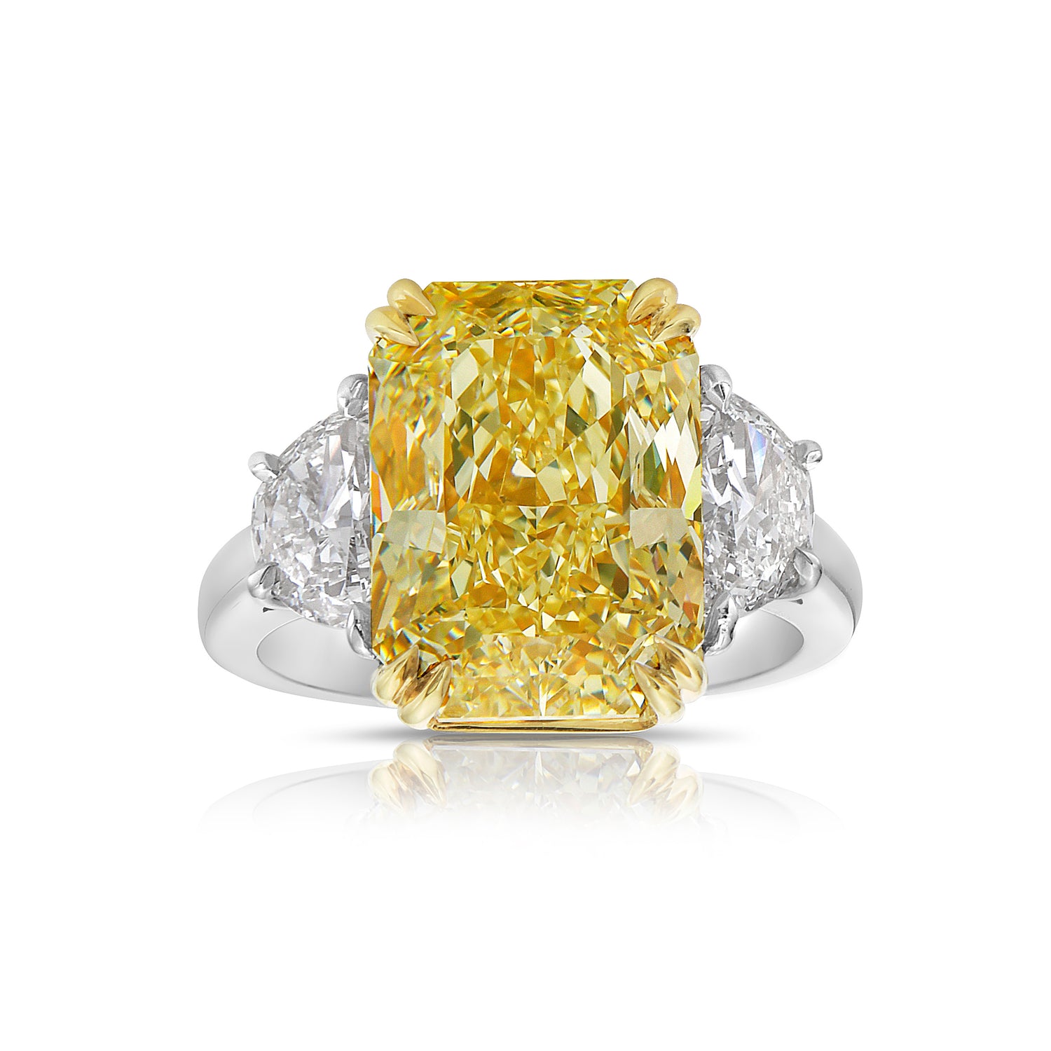 8.36ct Fancy Light Yellow ring — color diamond specialists Rare Colors by Namdar