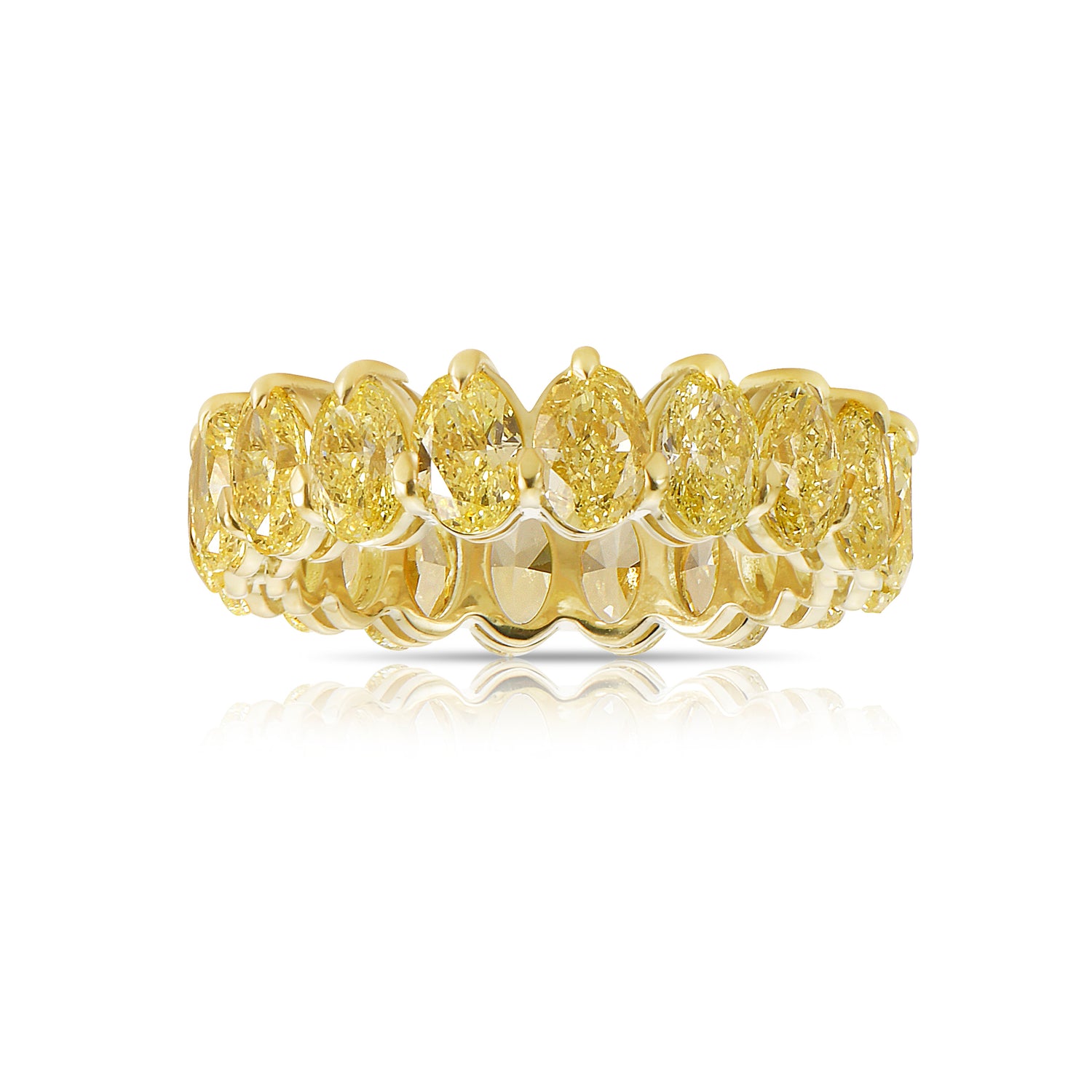 Natural Fancy Yellow Oval diamond eternity band — Rare Colors by Namdar NYC