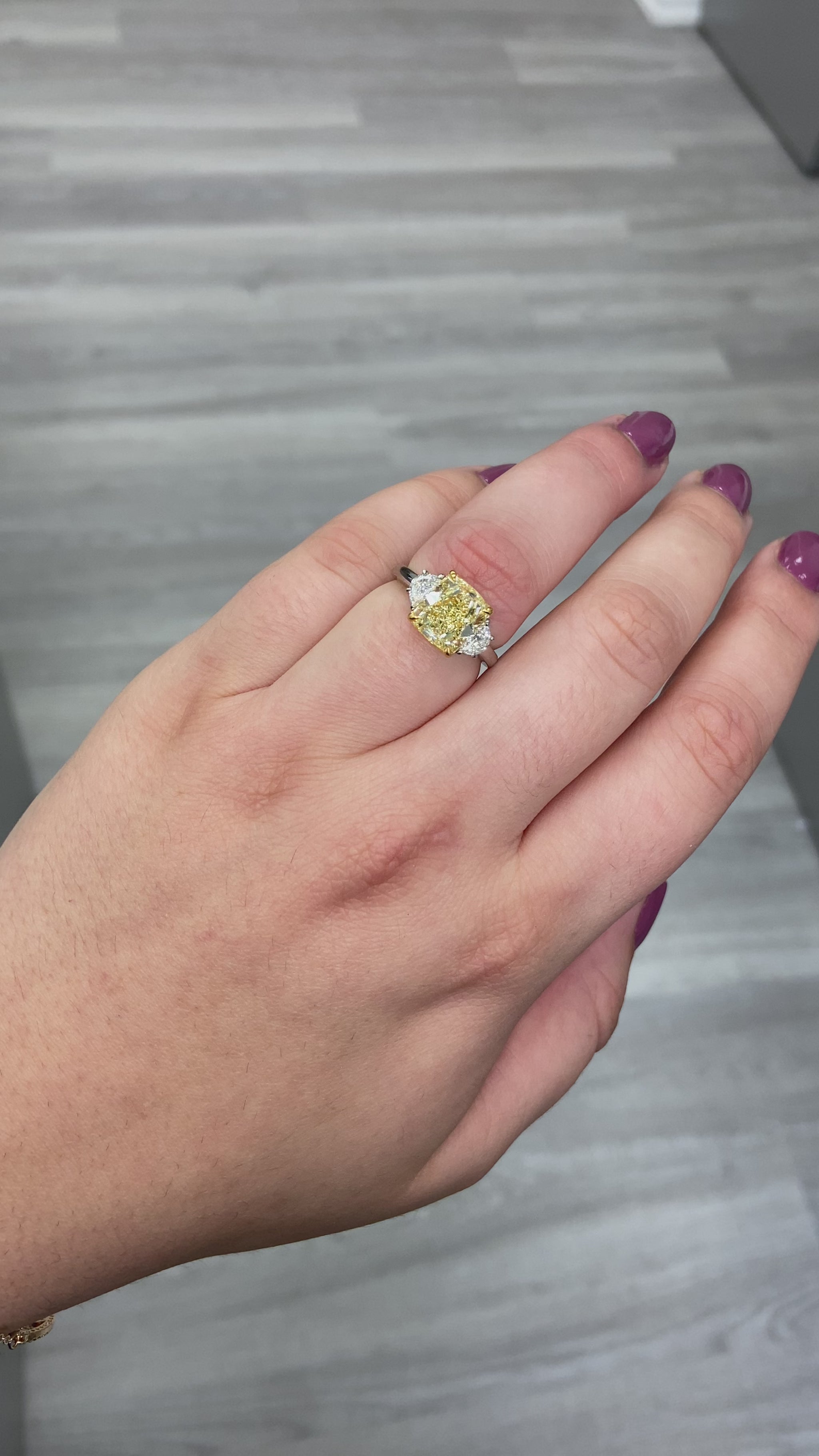 Fancy yellow diamond ring. Yellow diamond engagement ring. Canary diamond ring. Cushion cut engagement ring. Fancy yellow diamond. Yellow diamond 3 stone ring. Fancy yellow. Cushion diamond ring Fancy yellow diamond ring. Yellow diamond engagement ring. Canary diamond ring. Cushion cut engagement ring. Fancy yellow diamond. Yellow diamond 3 stone ring. Fancy yellow. Cushion diamond ring