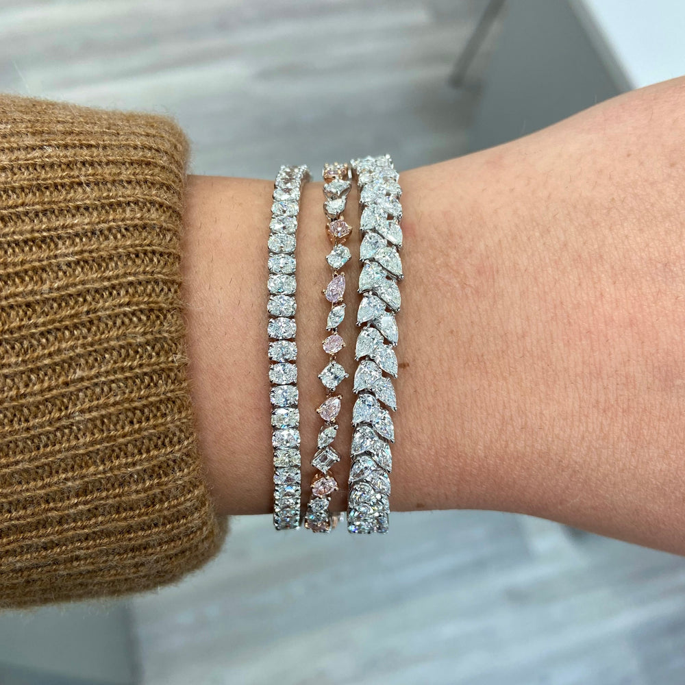 Natural 3.87ct Pink diamond bracelet — Rare Colors by Namdar NYC