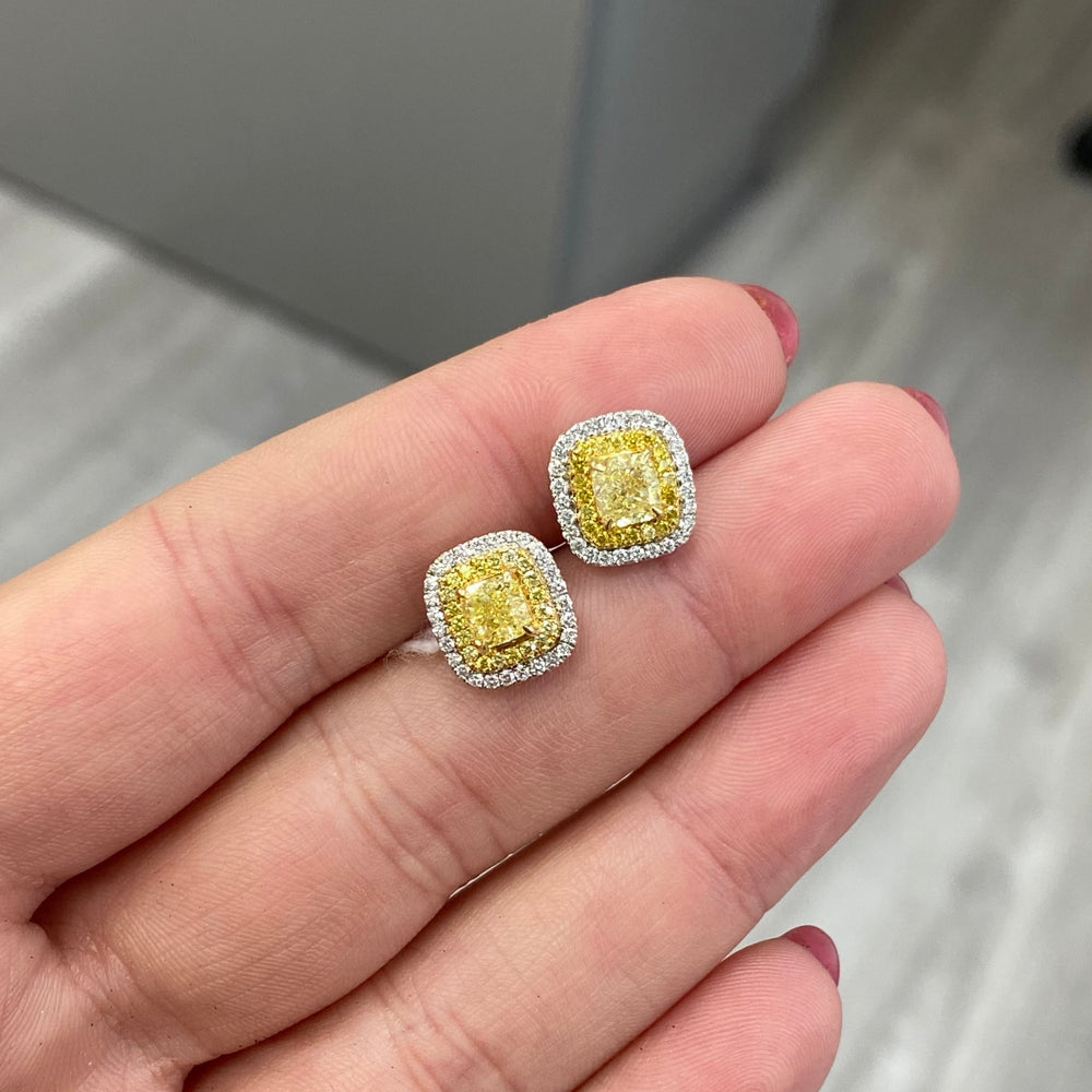 1.38ct Fancy Yellow diamond fine jewelry, handcrafted by Rare Colors by Namdar